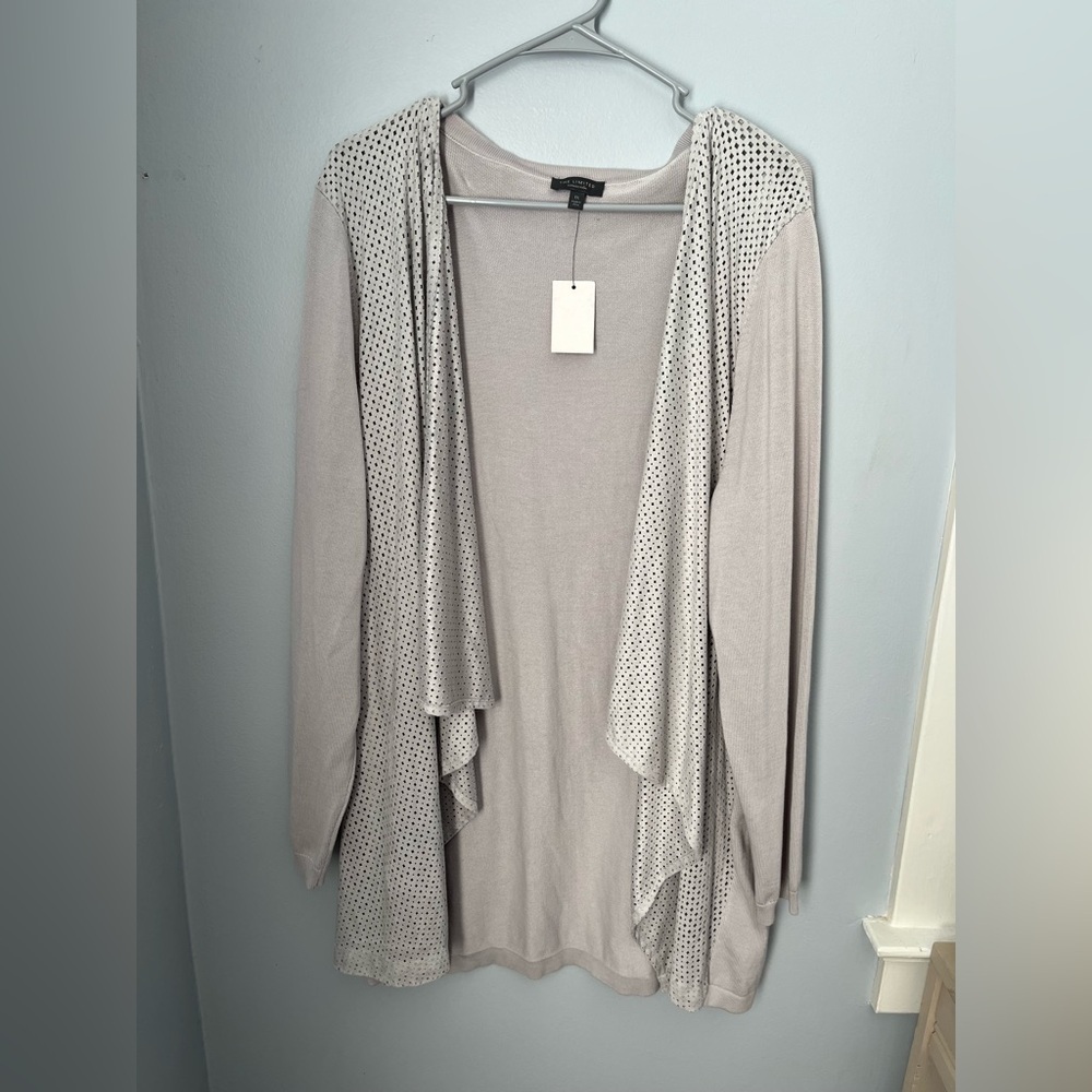 H&M Gray Knit Cardigan with Asymmetrical Hem